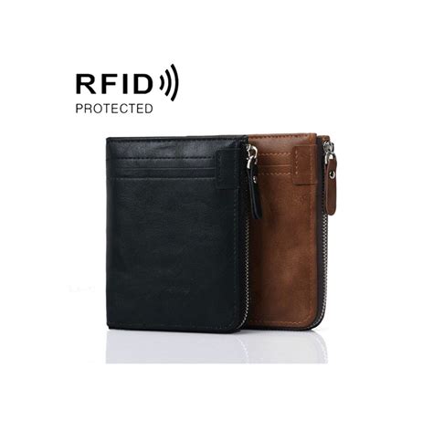 Mens Vegan Wallet for Vegans with RFID protection and Zip